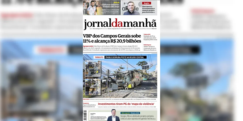 Imagem ilustrativa da imagem Capa da edição deste fim de semana (27, 28 e 29/06/2026), do JM