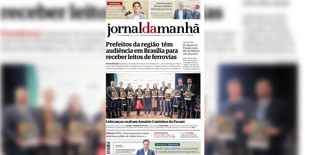Imagem ilustrativa da imagem Capa da edição desta terça-feira (30/06/2026), do JM