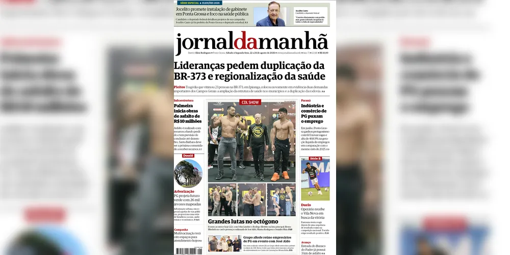Imagem ilustrativa da imagem Capa da edição deste fim de semana (22, 23 e 24/08/2026), do JM