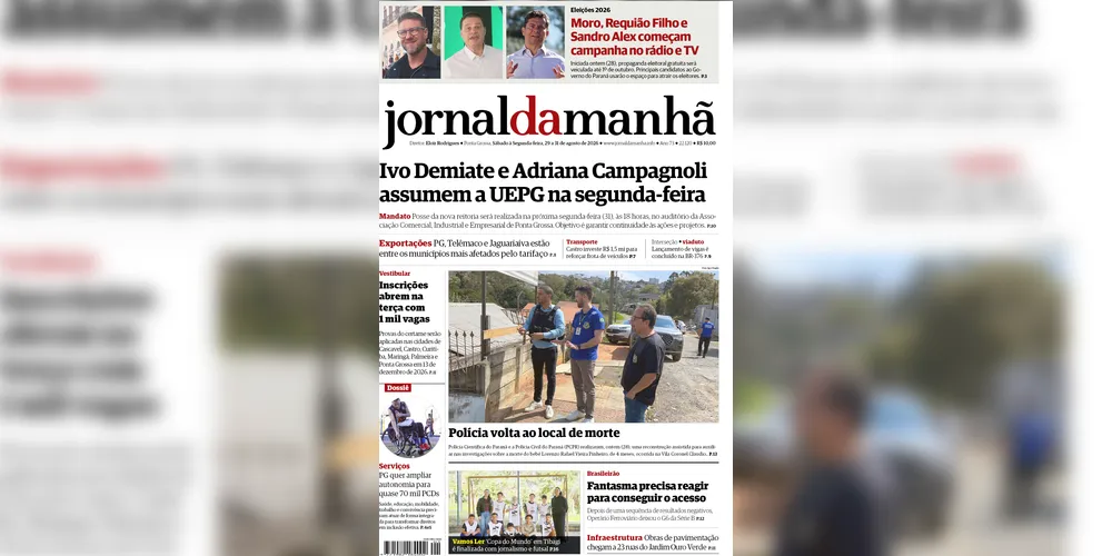 Imagem ilustrativa da imagem Capa da edição deste fim de semana (29, 30 e 31/08/2026), do JM