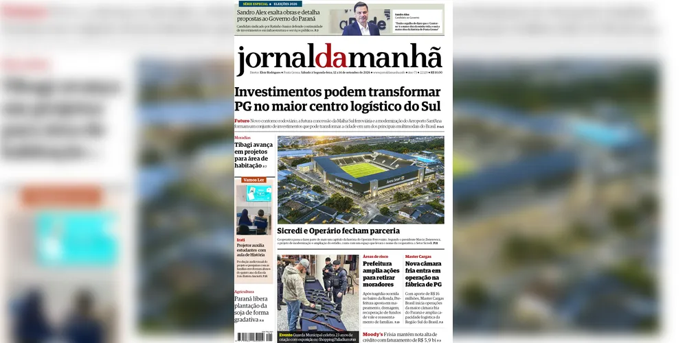 Imagem ilustrativa da imagem Capa da edição deste fim de semana (12, 13 e 14/09/2026), do JM